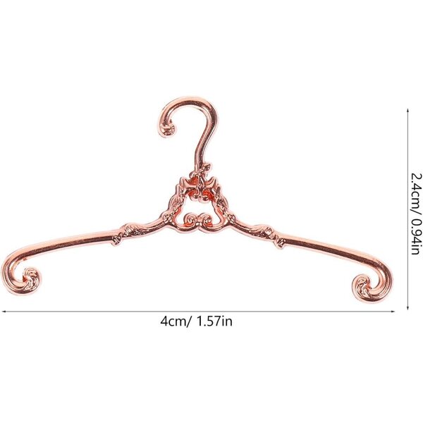 BESPORTBLE Set 5 Mini Grucce in Metallo Rosa Dorato per Vestiti di Bambola