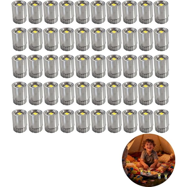 Packung mit 50 warmweißen, batteriebetriebenen Mini-LED-Leuchten für DIY-Projekte und Dekorationen