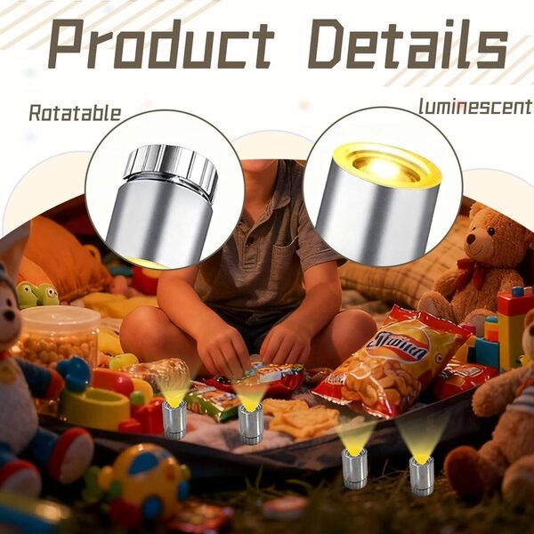 Packung mit 50 warmweißen, batteriebetriebenen Mini-LED-Leuchten für DIY-Projekte und Dekorationen