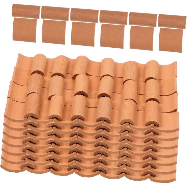 TOYANDONA 120 Mini-Tonziegel für Dächer, Miniaturhäuser und Modellbau