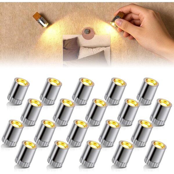20 Mini Luci LED Bianche Calde per Decorazioni Fai-Da-Te e Case delle Bambole