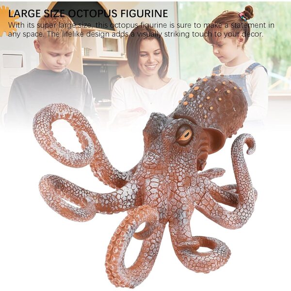 Große realistische Oktopus-Statue aus PVC für Dekoration und Lernspiele zum Thema Meer