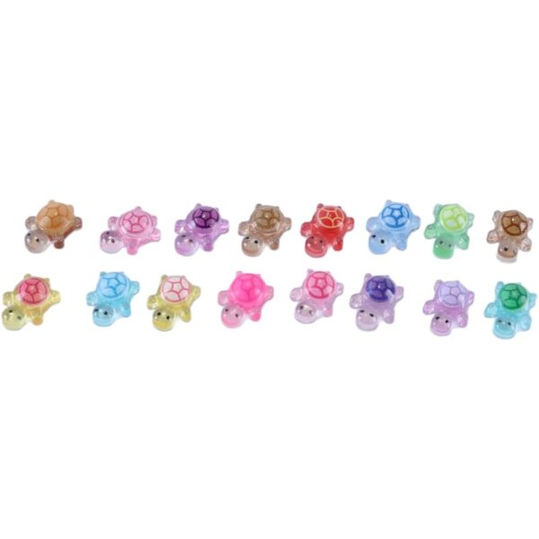 100 Mini tartarughe luminose in resina per decorazioni e lavoretti creativi