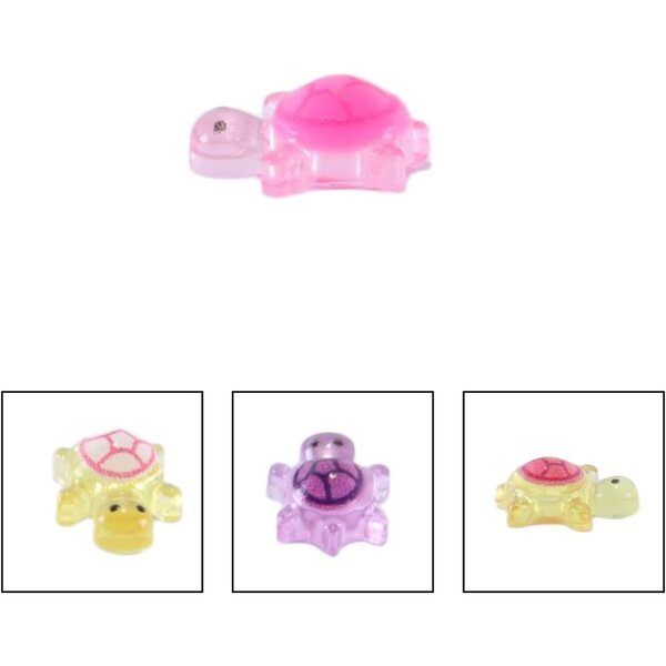 100 Mini tartarughe luminose in resina per decorazioni e lavoretti creativi