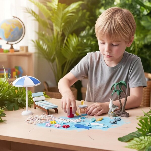 Set 21 pezzi decorazione miniatura spiaggia micro paesaggio YAEGIMHT
