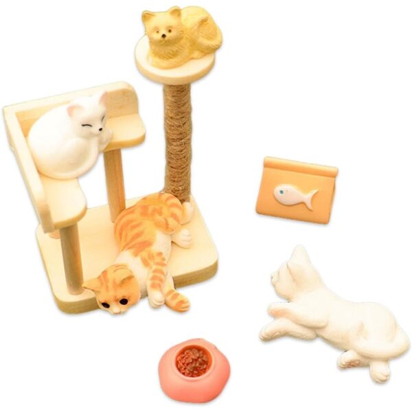 ROKZELT 7 Pezzi Miniature Gatti in Resina per Casa delle Bambole e Decorazioni DIY