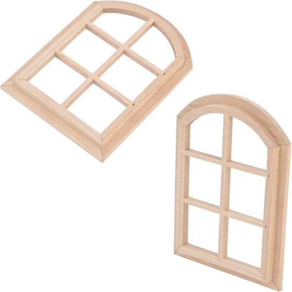 Finestre in miniatura in legno per casa delle bambole 10,3x7,5x0,3 cm KooingTech