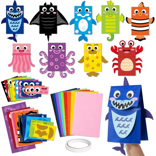 WATINC Meerestier-Papierpuppe: Lern- und Kreativspiel für Kinder