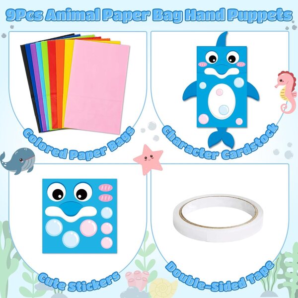 WATINC Meerestier-Papierpuppe: Lern- und Kreativspiel für Kinder