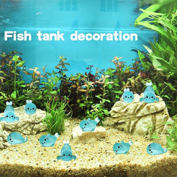 100 Miniature Animali Luminose in Resina - Foche per Giardino Fatato e Micro Paesaggi