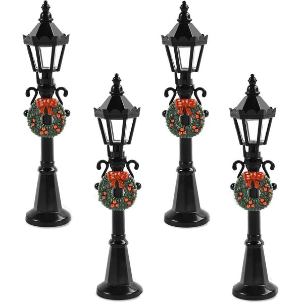 Mini lanterne natalizie 4 pezzi per casa delle bambole e giardino delle fate