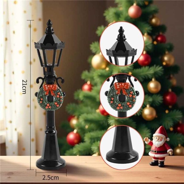 Mini lanterne natalizie 4 pezzi per casa delle bambole e giardino delle fate