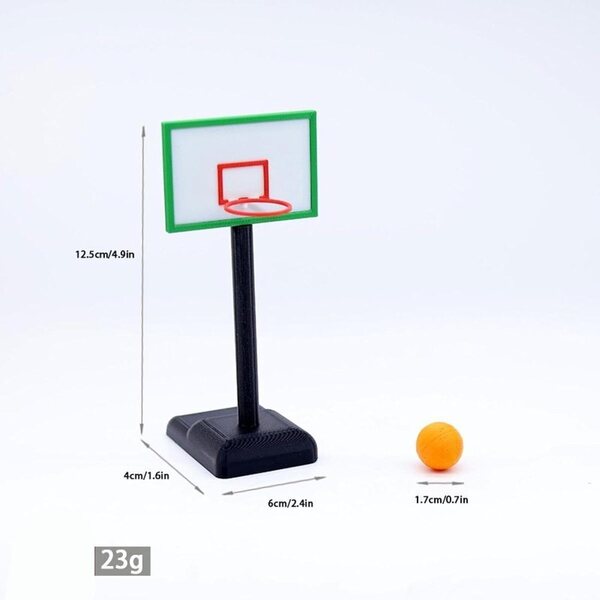 Canestro da Basket Miniatura 1:12 per Casa delle Bambole con Palla - Folpus