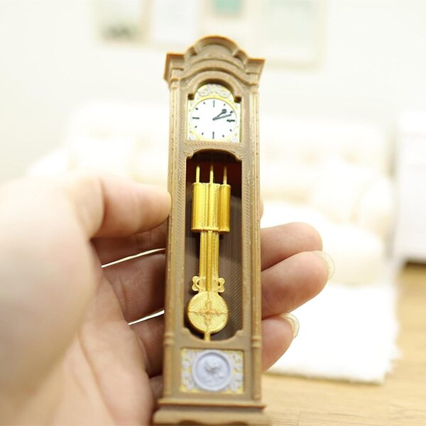 Orologio a Pendolo Miniatura Vintage 1:12 per Casa delle Bambole e Decorazione