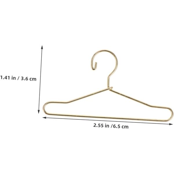 25 Mini Grucce in Ferro Dorato per Bambole - Design Delicato e Versatile 6,5x3,6 cm