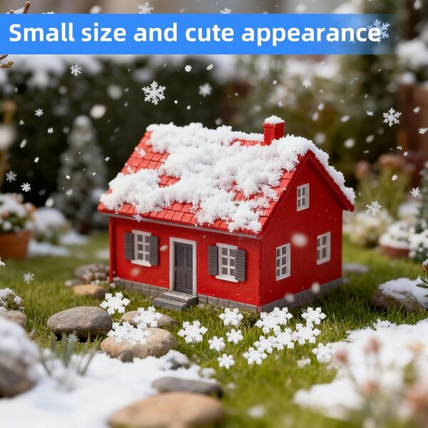 Mini Fiocchi di Neve in Resina glitterati 210 pezzi per decorazioni natalizie fai da te