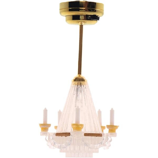 Lampadario LED per casa delle bambole in scala 1:12, illuminazione a batteria