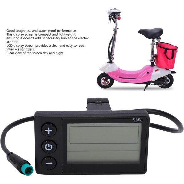 Luocute HD-Elektroroller-LCD-Panel mit Batterie- und Geschwindigkeitsanzeige