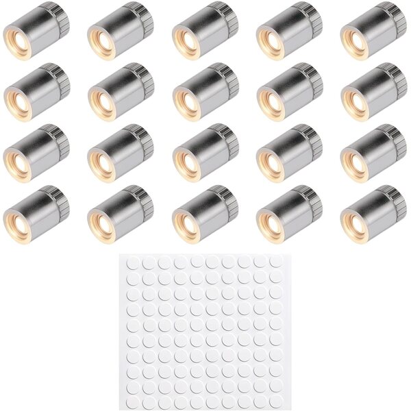 20 Mini Luci LED Decorative Stalora con 100 Punti Colla per Modellismo e Fai da Te