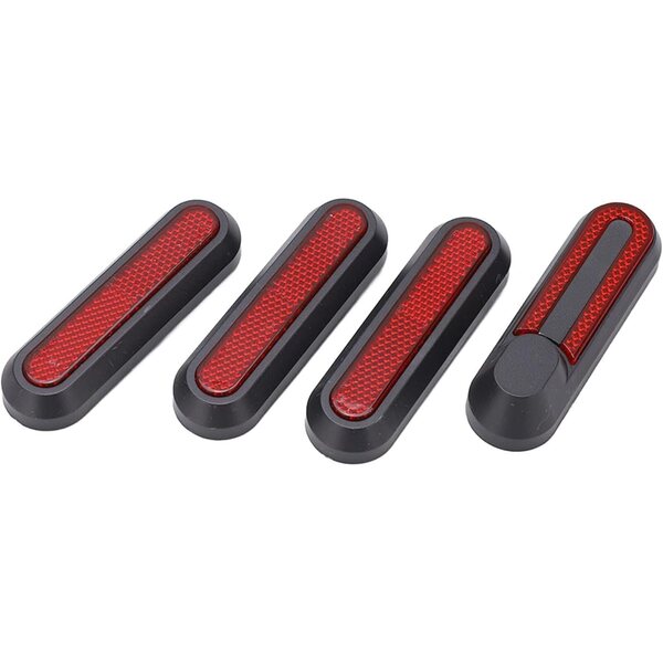 POENVFPO Set mit 4 reflektierenden ABS-Scooter-Radkappen mit Schrauben für Sicherheit und Stil