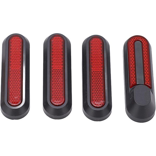 POENVFPO Set mit 4 reflektierenden ABS-Scooter-Radkappen mit Schrauben für Sicherheit und Stil