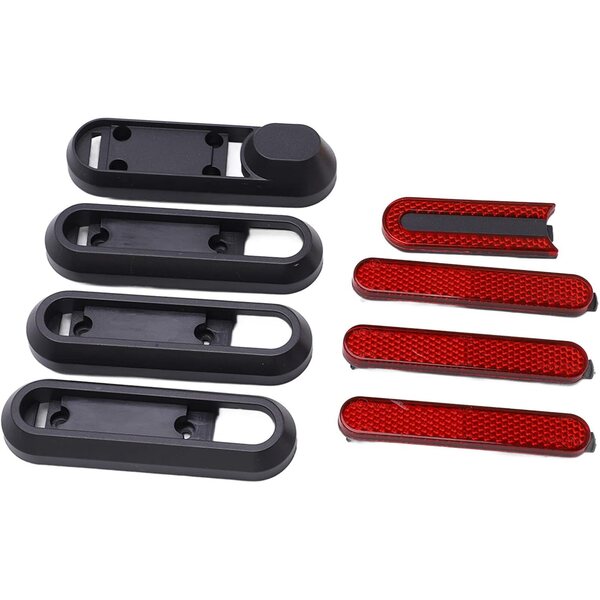 POENVFPO Set mit 4 reflektierenden ABS-Scooter-Radkappen mit Schrauben für Sicherheit und Stil
