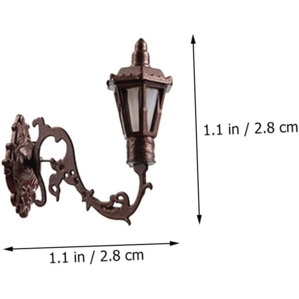 5 Stück Mini-Miniatur-Wandlampen für Modellbau und Puppenhäuser