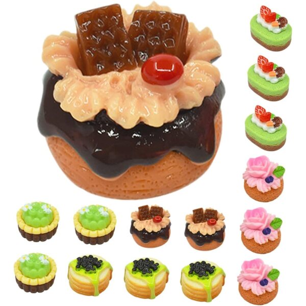 BESTonZON Set 15 Torte Finte in Resina Decorazioni Realistiche per Negozi e Feste