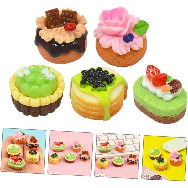 BESTonZON Set 15 Torte Finte in Resina Decorazioni Realistiche per Negozi e Feste