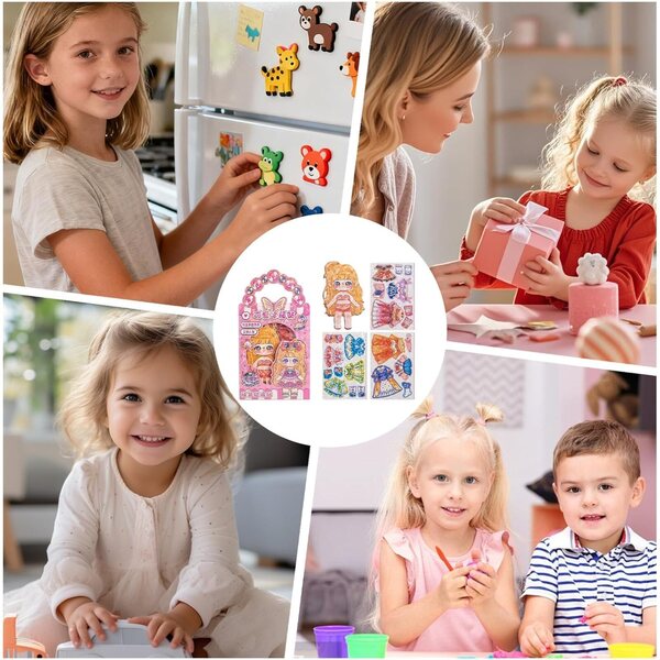 Mix & Match magnetisches Anziehpuppen-Set – kreatives Spielzeug für Kinder und Sammler