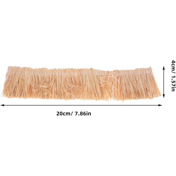 Set 6 Tetti in Paglia Artificiale 4x20cm per Diorama e Case delle Fate Rusticità Naturale