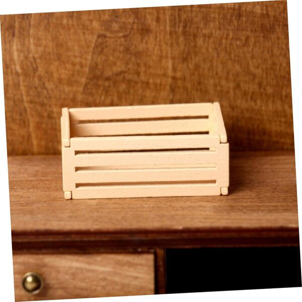 Set 5 Mini Cestini in Legno per Casa delle Bambole – Portaoggetti Dettagliati e Versatili