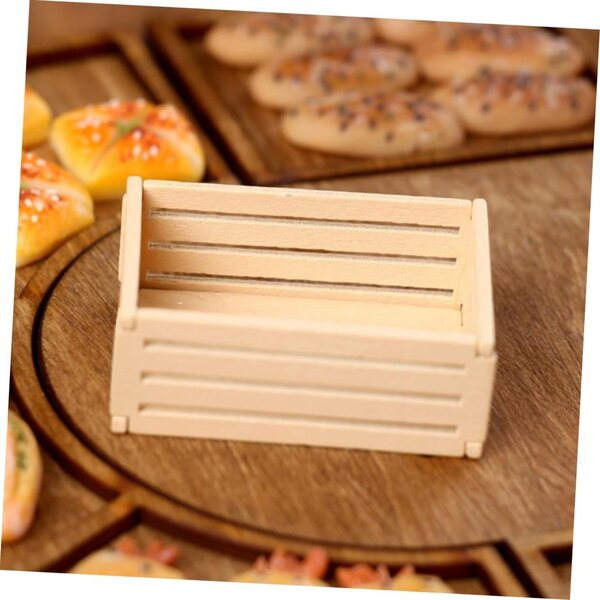 Set 5 Mini Cestini in Legno per Casa delle Bambole – Portaoggetti Dettagliati e Versatili