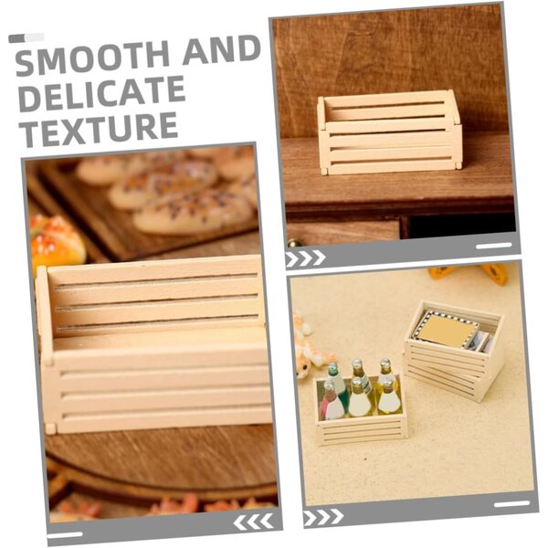 Set 5 Mini Cestini in Legno per Casa delle Bambole – Portaoggetti Dettagliati e Versatili