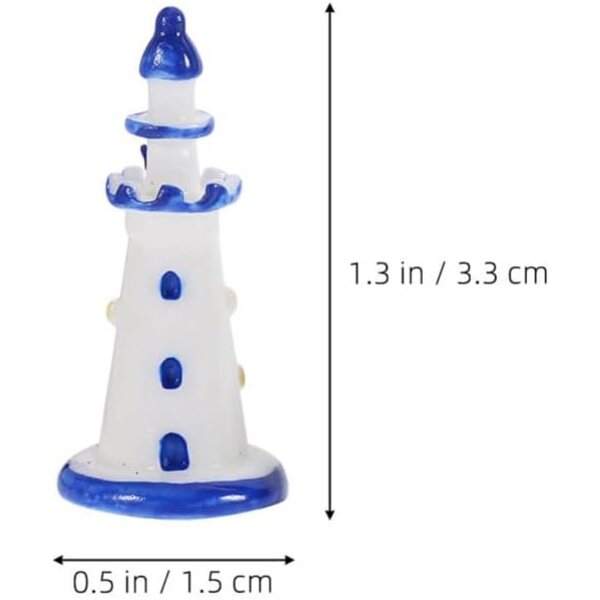 BESPORTBLE 20 Mini Fari in Resina Azzurri per Casa delle Bambole e Diorami