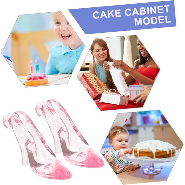 BESPORTBLE 62 pezzi Mini Scarpe Trasparenti per Casa delle Bambole e Decorazioni