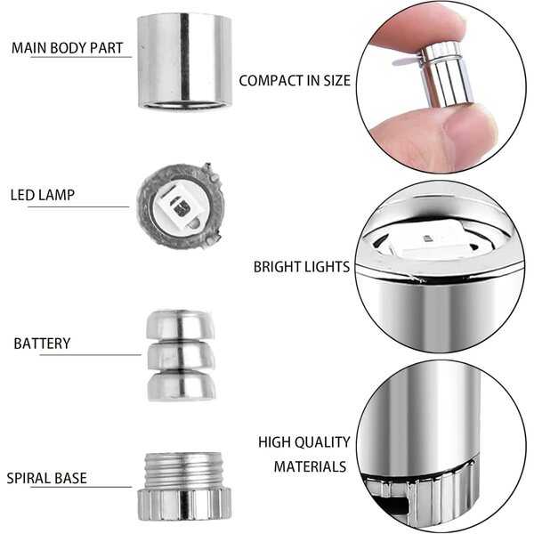 LUKIUP 50 luci LED miniatura a batteria per artigianato e decorazioni fai da te