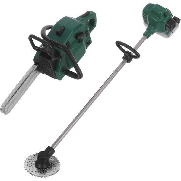 Mini Motosega in PVC per Casa delle Bambole - 2 Pezzi Realistici e Decorativi