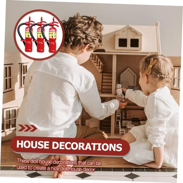 BESPORTBLE Mini Estintori in Metallo 4 pezzi per Decorazioni Casa in Miniatura