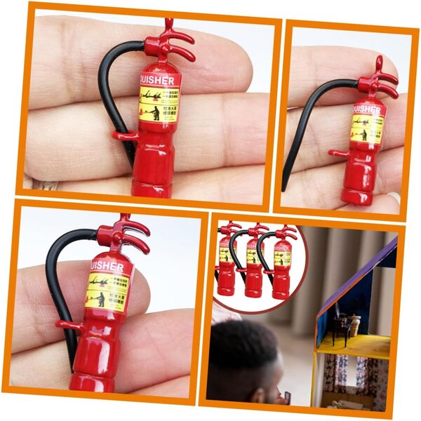BESPORTBLE Mini Estintori in Metallo 4 pezzi per Decorazioni Casa in Miniatura