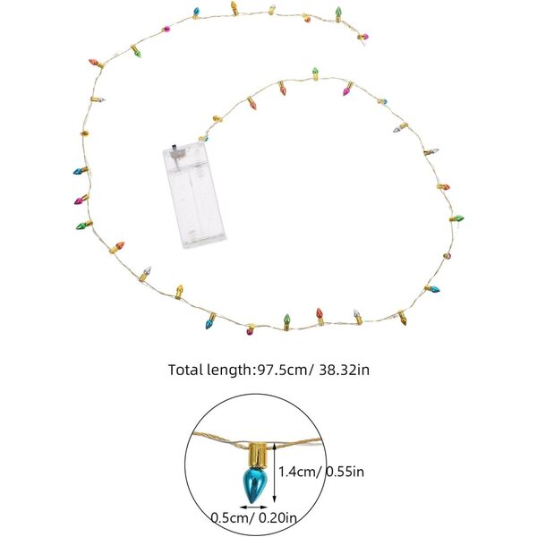 Ghirlanda luci LED miniatura per casa delle bambole e albero di Natale a batteria