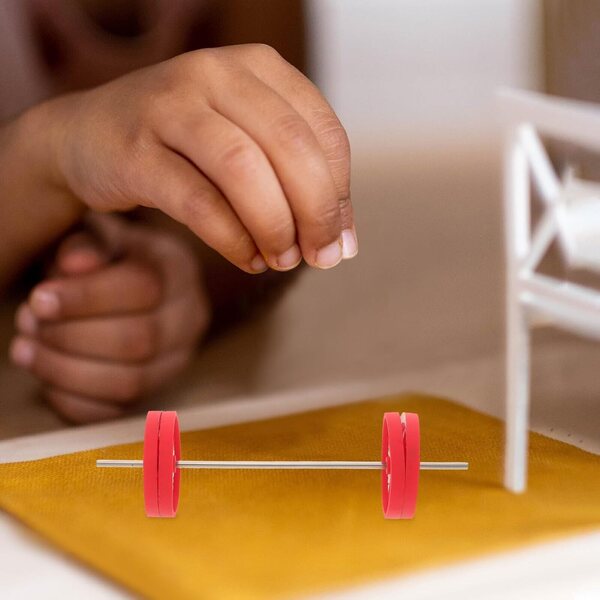 BESPORTBLE Mini Bilanciere Casa Fitness Decorativo Nero e Rosso per Dollhouse e Scenari Miniatura
