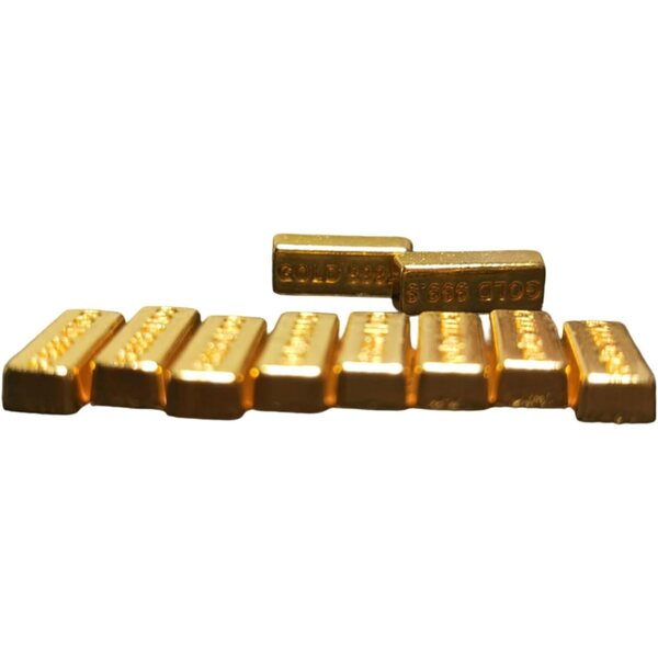 Repliche lingotti oro in miniatura 10 pezzi in lega finiture metalliche decorazioni