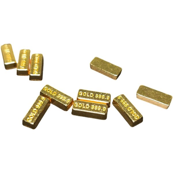 Repliche lingotti oro in miniatura 10 pezzi in lega finiture metalliche decorazioni