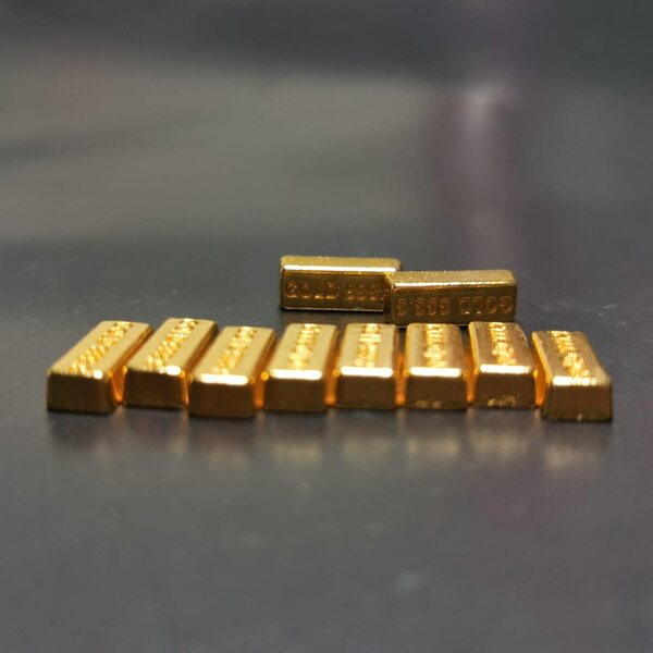 Repliche lingotti oro in miniatura 10 pezzi in lega finiture metalliche decorazioni