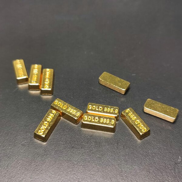 Repliche lingotti oro in miniatura 10 pezzi in lega finiture metalliche decorazioni