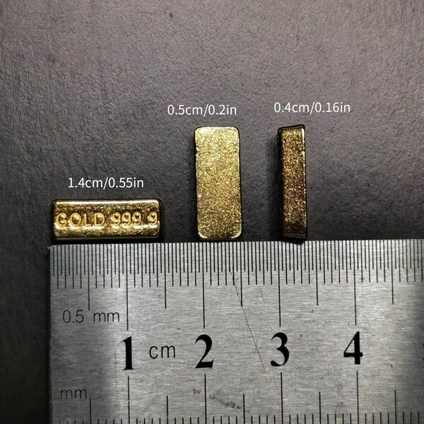 Repliche lingotti oro in miniatura 10 pezzi in lega finiture metalliche decorazioni