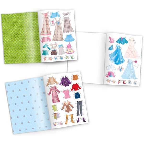 Junapack Papierpuppen-Set mit Kleidung zum Anziehen – 4 Puppen und 4 A4-Meerjungfrauen