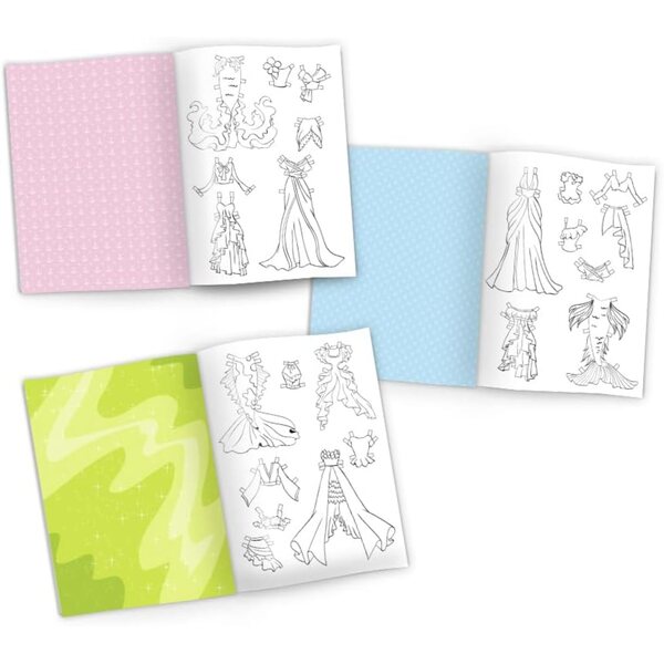 Junapack Papierpuppen-Set mit Kleidung zum Anziehen – 4 Puppen und 4 A4-Meerjungfrauen