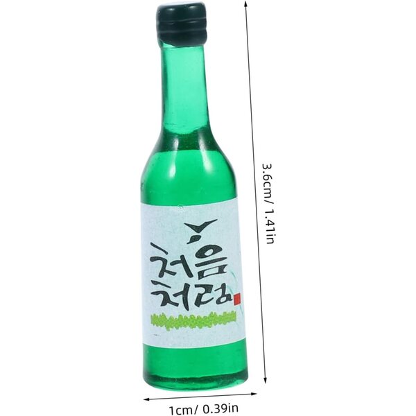15 koreanische Mini-Soju-Weinflaschen, dekorative Miniatur für Zuhause und zum Basteln
